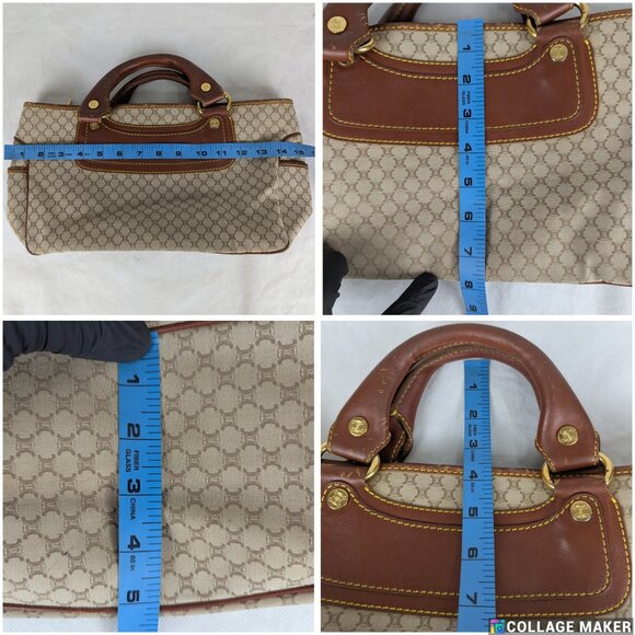Authentic Celine Tote Bag Handbag Macadam Beige7 Vintage Based on Original Title - Picture 15 of 15